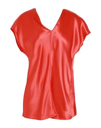Helmut Lang Woman Top Red Size 2 Viscose