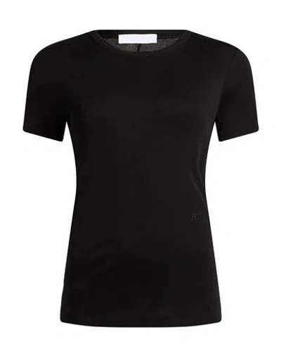 Helmut Lang Woman T-shirt Black Size M Pima Cotton, Modal