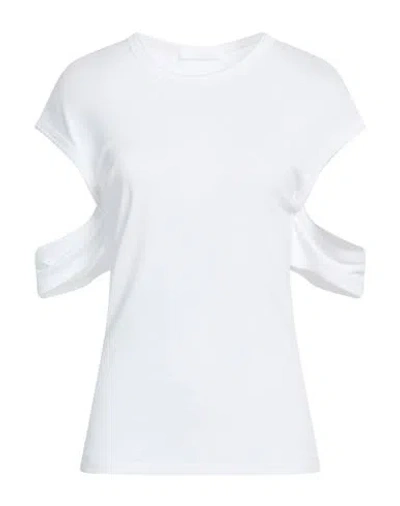 Helmut Lang Woman T-shirt White Size L Pima Cotton, Modal