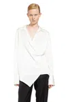 Helmut Lang Relaxed Wrap Shirt In White