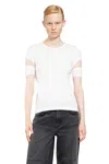 Helmut Lang "slashed Shrunken" T-shirt In White