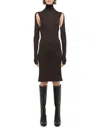 Helmut Lang Women's Air Cut-out Turtleneck Dress In Brown
