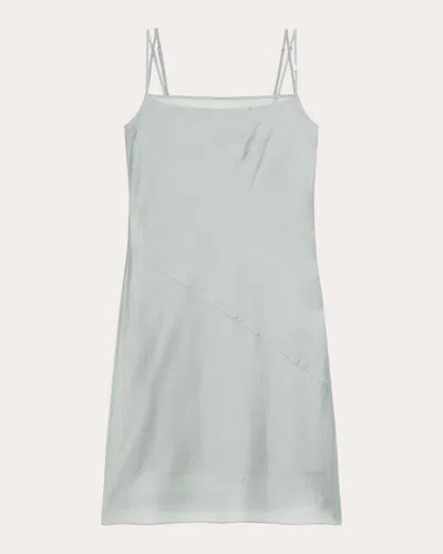 Helmut Lang Women's Airy Voile Mini Slip Dress In Blue
