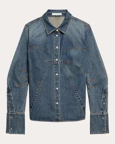 Helmut Lang Women's Apex Denim Bustier Shirt