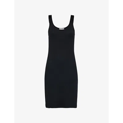 Helmut Lang Womens Black Scoop-neck Stretch-jersey Dress