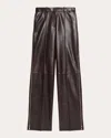 Helmut Lang Women's Bonded Leather Zip Trousers In Multi