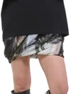 Helmut Lang Women's Bubble Silk Mini Skirt In Silver Car Print