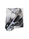 Helmut Lang Printed Silk Bubble Skirt In Silver Car Print In Silver Carprint