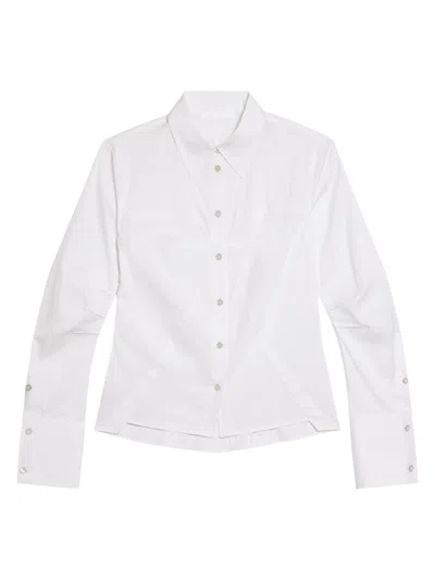 Helmut Lang Women's Bustier Cotton-blend Shirt In White