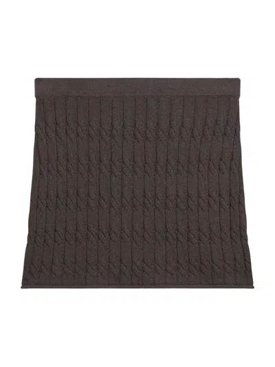 HELMUT LANG WOMEN'S CABLE-KNIT COTTON-BLEND MINISKIRT