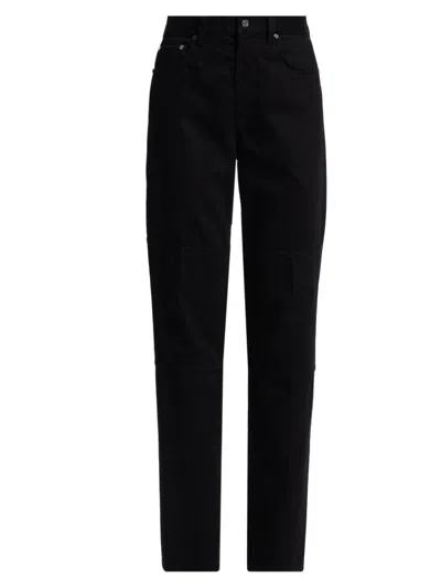 Helmut Lang Women's Carpenter Zipper Relaxed-fit Jeans In Burgundy