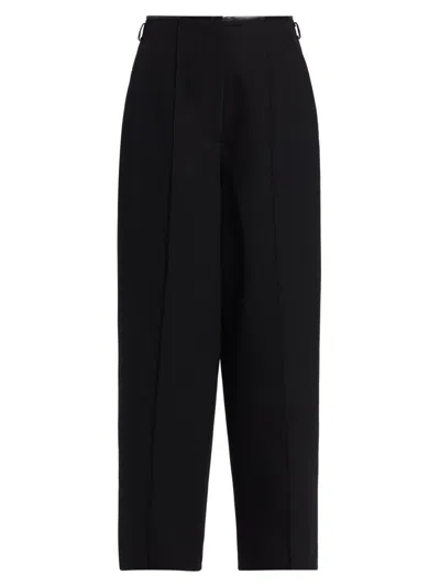 Helmut Lang Women's Carrot Relaxed Fit Virgin Wool-blend Pants In Black