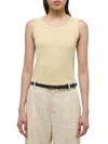 Helmut Lang Women's Classic Fine Ribbed Tank In Butter
