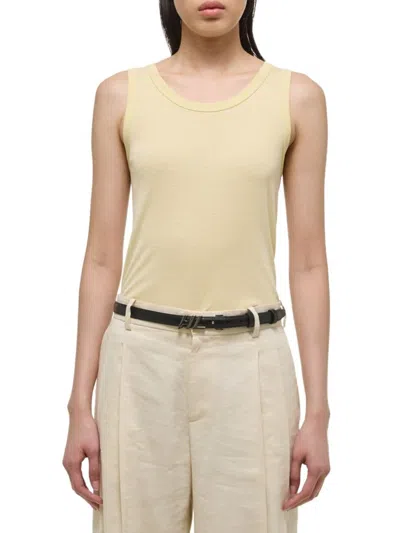 Helmut Lang Women's Classic Fine Ribbed Tank In Butter