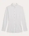 Helmut Lang Waisted Dart Button-up Shirt In White