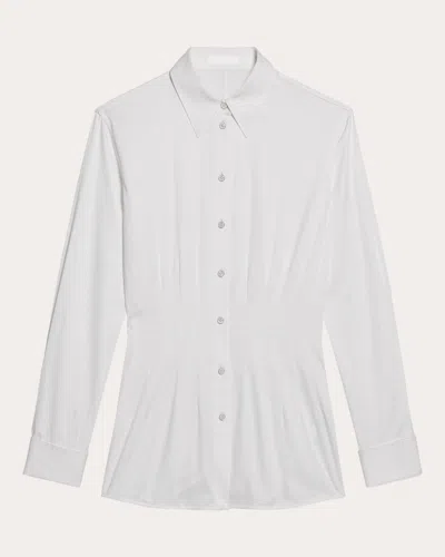 Helmut Lang Waisted Dart Button-up Shirt In White