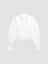 Helmut Lang Saddle Button Down Shirt White In White