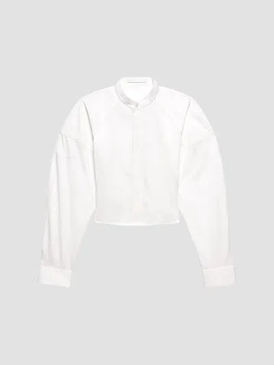 Helmut Lang Women's Cotton Poplin Saddle Shirt In White