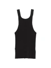 Helmut Lang Women's Cotton Rib-knit Scoopneck Tank In Black