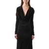 Helmut Lang Women's Cowl Liquid Dress In Black