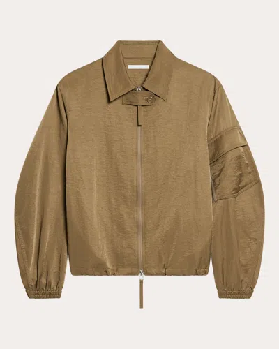 Helmut Lang Creased Ma1 Bomber In Brown