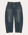 Helmut Lang Women's Cropped Mid-rise Barrel Leg Jeans