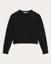 Helmut Lang Women's Cropped Zip Detail Organic Cotton Sweater