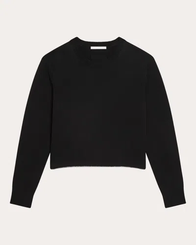 Helmut Lang Women's Cropped Zip Detail Organic Cotton Sweater