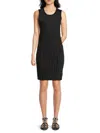 Helmut Lang Crushed Satin Tank Dress In Black