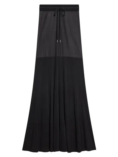 Helmut Lang Women's Cut & Sew Maxi Skirt In Black