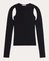 HELMUT LANG WOMEN'S CUTOUT COTTON SWEATER