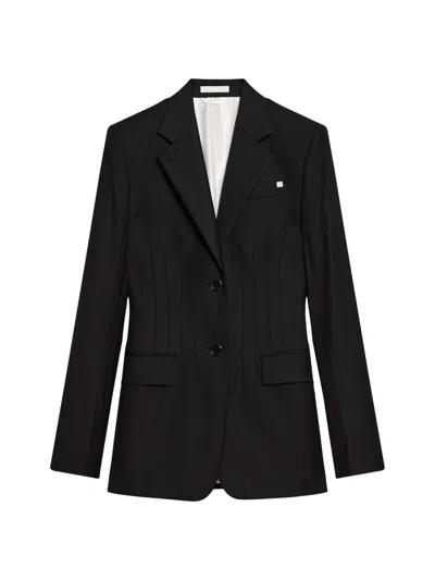 Helmut Lang Women's Darted Wool Blazer In Black