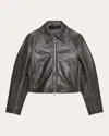 Helmut Lang Leather Biker Jacket In Black