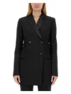 Helmut Lang Double-breasted Tuxedo Blazer In Black