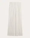 Helmut Lang Women's Linen-blend Pleated Trousers In Neutrals