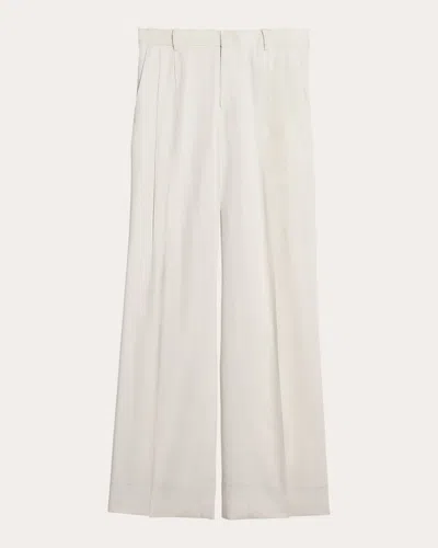 Helmut Lang Women's Linen-blend Pleated Trousers In Summer Sand