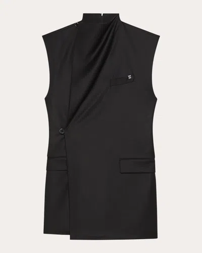 Helmut Lang Women's Draped Wool Mini Wrap Dress