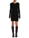 Helmut Lang Women's Embellished Crewneck Cotton Mini Dress In Black