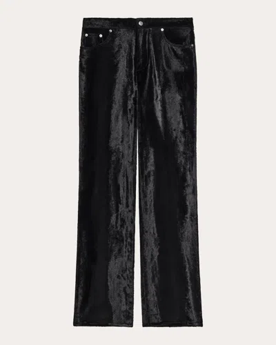 Helmut Lang Women's Faux Pony Hide Straight-leg Pants In Black