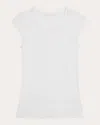 Helmut Lang Slim Fit Sheer Cap Sleeve T-shirt In White