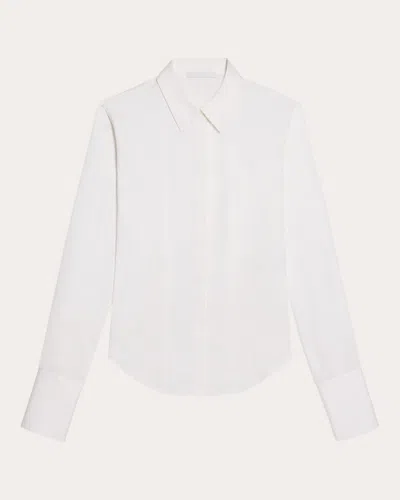 Helmut Lang Fitted Button-front Shirt In Optic White