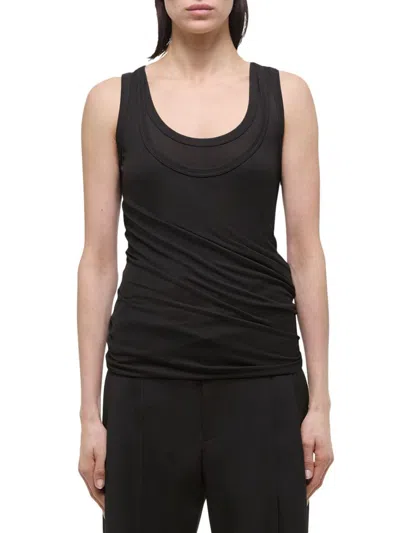 Helmut Lang Women's Gloss Convertible Tank Top In Black