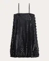 Helmut Lang Hole-punched Bubble Dress In Black