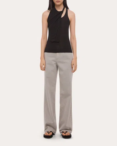 HELMUT LANG WOMEN'S JERSEY ASYMMETRIC TWIST TANK TOP