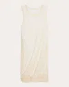 Helmut Lang Bubble Hem Cotton Dress In White