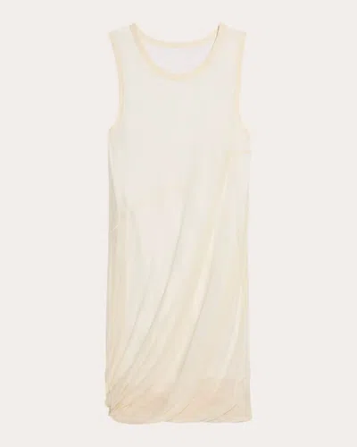 Helmut Lang Jersey Bubble Dress In Vanilla