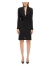 Helmut Lang Liquid Jersey Cowl-neck Dress In Black