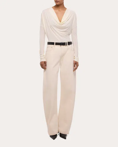 Helmut Lang Long-sleeved Top In Neutral