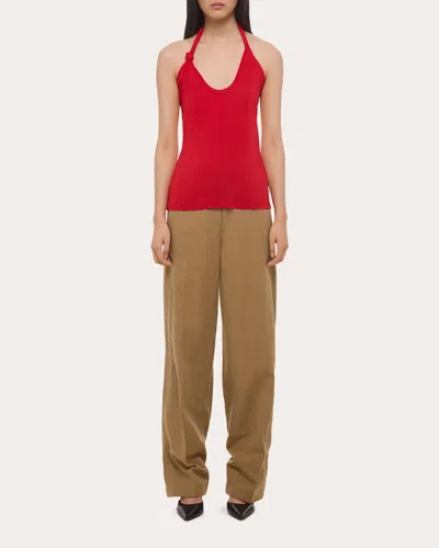 Helmut Lang Twist Dancer Top In Red