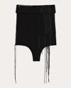 Helmut Lang Women's Layered Ponte Knit Aviator Skirt In Black